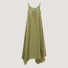 Teal Palm Leaf Print 2-in-1 Skirt Dress