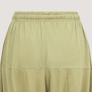 Light green super-soft jersey bamboo harem trousers designed by OMishka