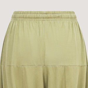 Light green super-soft jersey bamboo harem trousers designed by OMishka