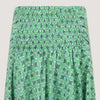 Green retro floral print 2-in-1 skirt dress designed by OMishka