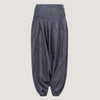 Grey shell bandeau jumpsuit 2-in-1 harem pants designed by OMishka