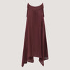 Maroon Linen Hanky Hem Maxi Dress