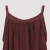 Maroon Linen Hanky Hem Maxi Dress