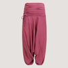 Purple & Gold Animal Print Silk Harem Trousers 2-in-1 Jumpsuit