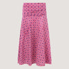 Pastel Floral Print Layered Silk 2-in-1 Skirt Dress