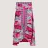 Pink & Gold Patchwork Silk 2-in-1 Skirt Dress