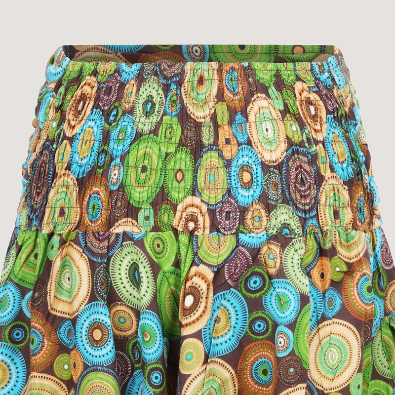 Retro mandala print 2-in-1 harem pants jumpsuit designed by OMishka