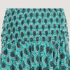Teal feather print 2-in-1 skirt dress designed by OMishka