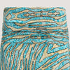 Teal and gold animal print, recycled Indian sari silk, A-line skirt 2-in-1 dress designed by OMishka