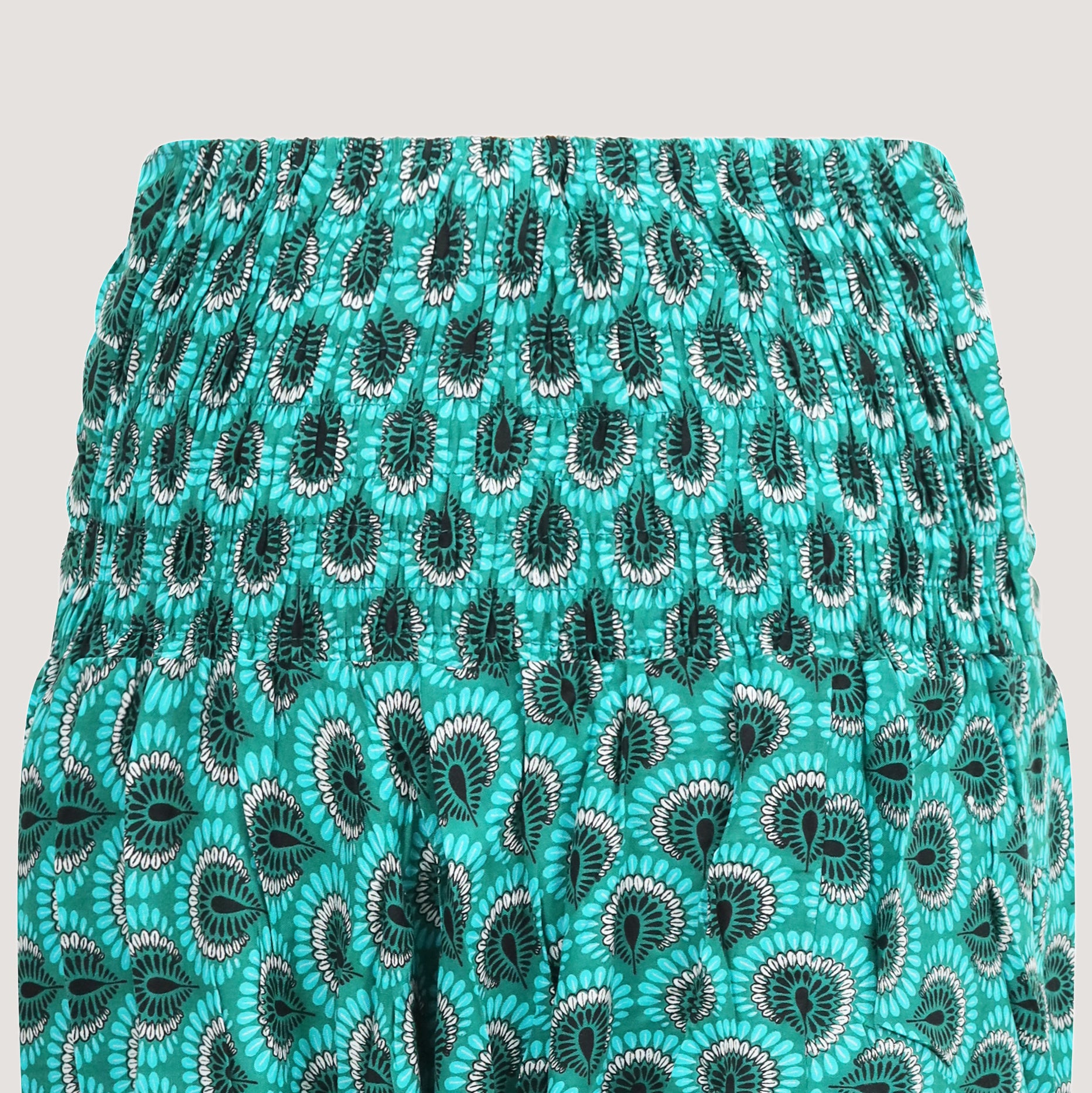 Teal Peacock Harem Trousers 2 in 1 Jumpsuit Designed by OMishka