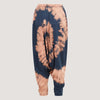 Tie dye spiral patterned super-soft jersey bamboo harem pants designed by OMishka