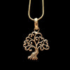 Open tree of life brass pendant.