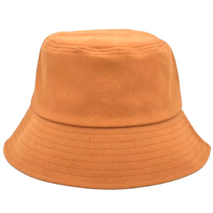 Bouquet Burnt Orange Block Print - Reversible Bucket Hat