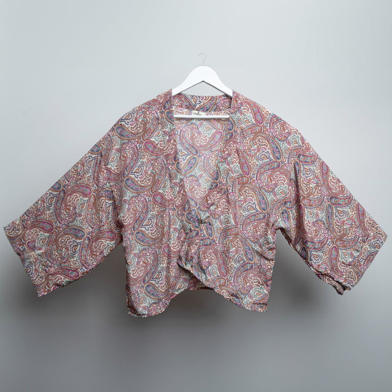 Pink Paisley Kimono Jacket