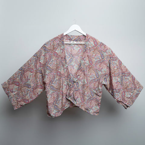 Floral Mono Gold Kimono Jacket