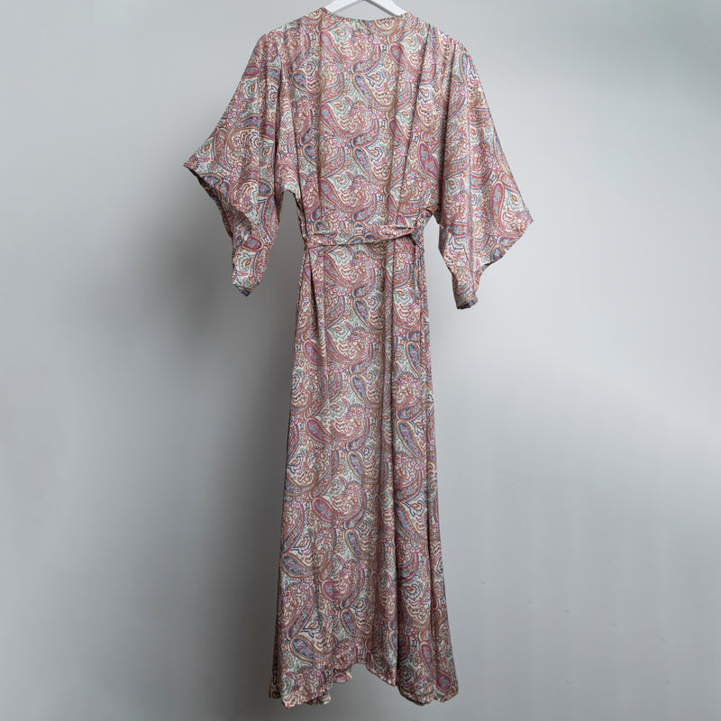 Pink Paisley Maxi Kimono