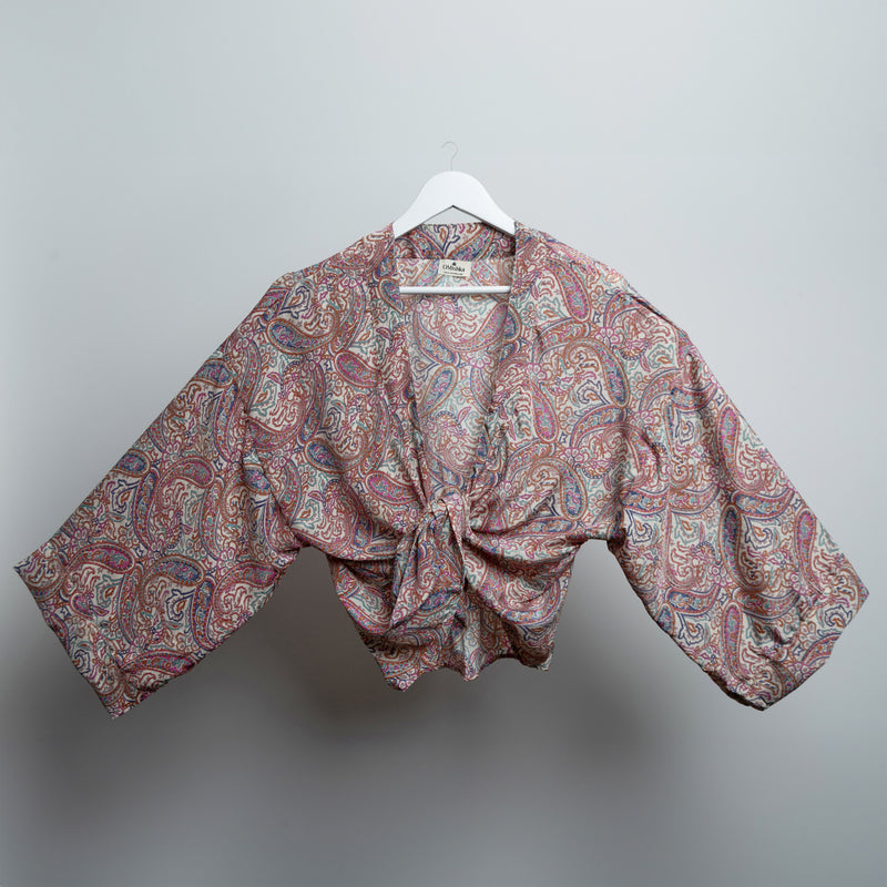 Pink Paisley Kimono Jacket