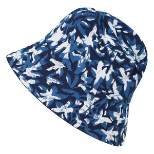 Monochrome Blue Block Print - Reversible Bucket Hat