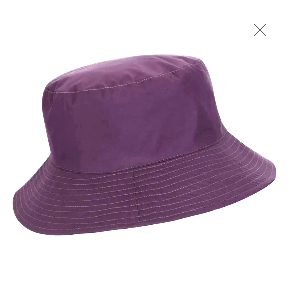 Forest Plum Block Print - Reversible Bucket Hat