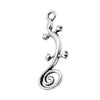 Silver gekko gecko pendant necklace.