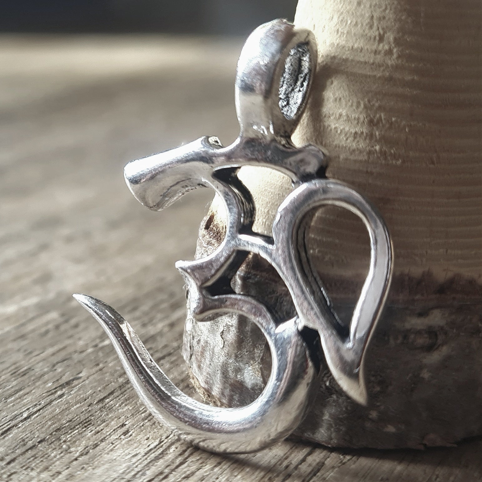 Handmade Silver Open Om Pendant - OMishka