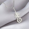Silver Fern Leaf Spiral Hoop Earrings