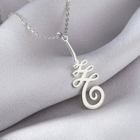 Silver Fern Leaf Spiral Hoop Earrings
