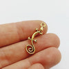 Small brass gecko pendant charm.
