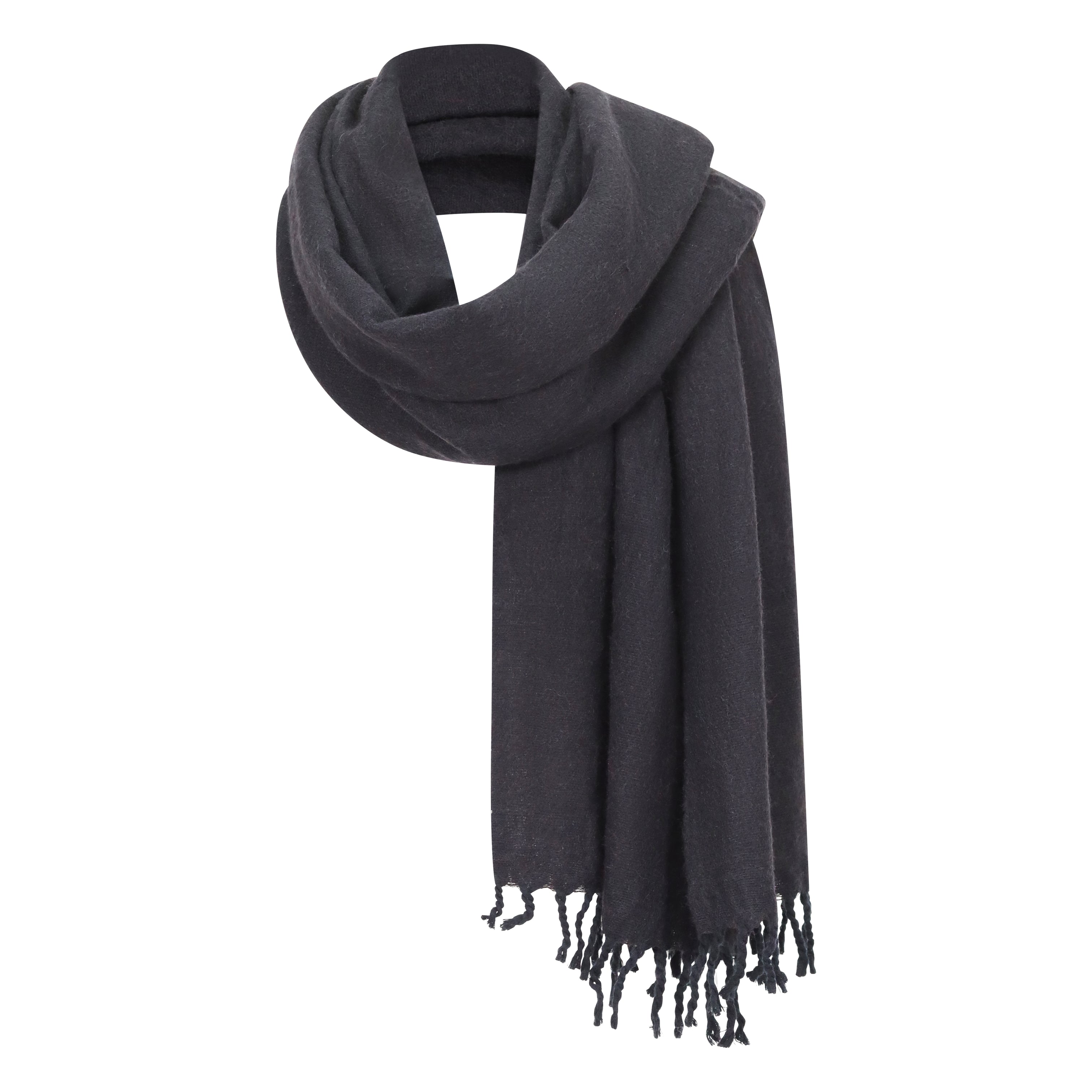 The Recycled Bottle Blanket Scarf in Black Designed by OMishka