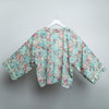 Teal Floral Gold Kimono Jacket