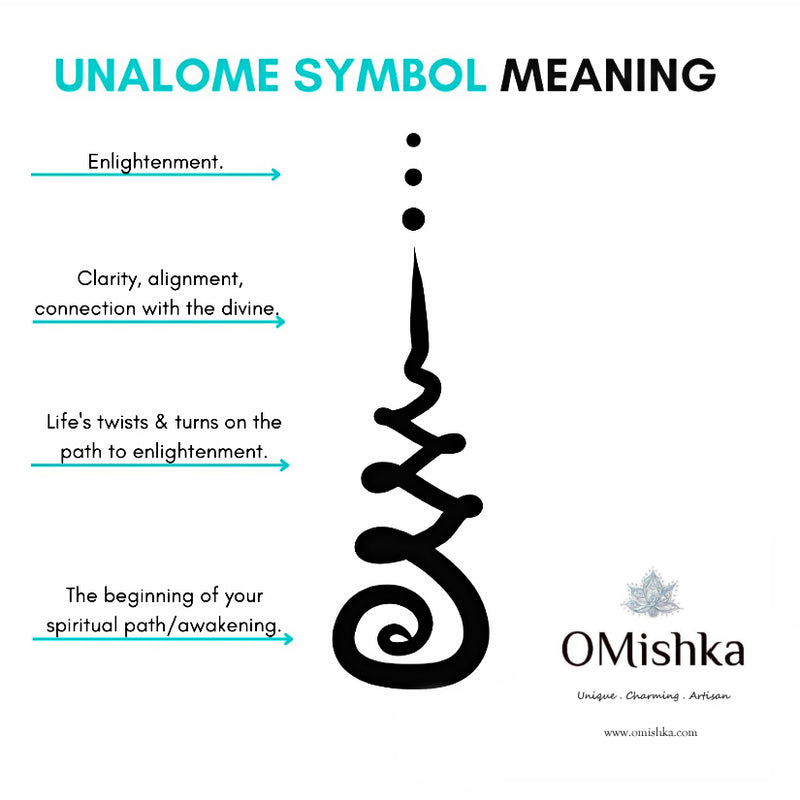 Unalome symbol with meanings and OMishka details.