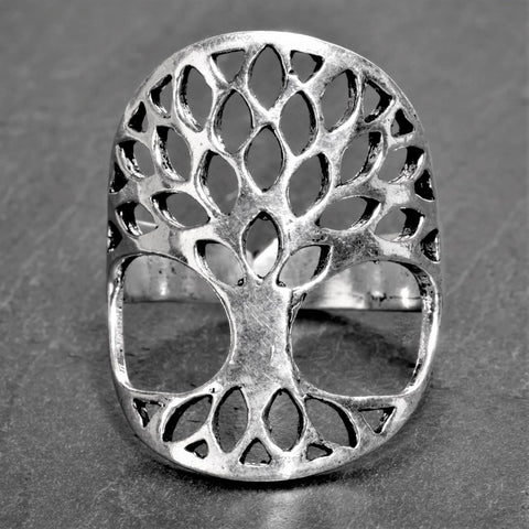 Tree Of Life Silver Drop Earrings