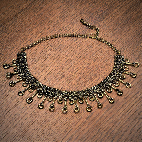 Adjustable Pure Brass Circle Chain Necklace