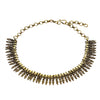 Silver Tribal Spike Collar Necklace