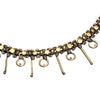 Artisan handmade, oxidised pure brass, decorative tribal inspired, adjustable choker chain necklace designed by OMishka.