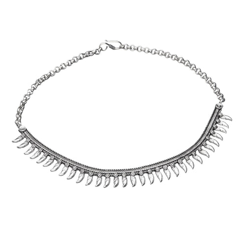 Retro Statement Chunky Silver Tone Light Chain Choker Necklace-38cm Long  Gothic | eBay