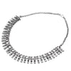 Silver & Black Striped Multi Strand Necklace