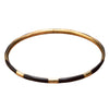 Pure Brass Striped Bangle Bracelet