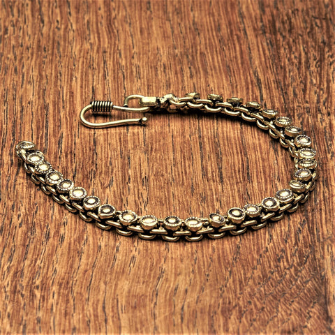 Handmade Pure Brass Banjara Chain Bracelet OMishka