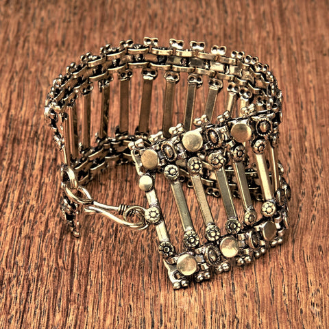 Decorative Pure Brass Square Link Necklace