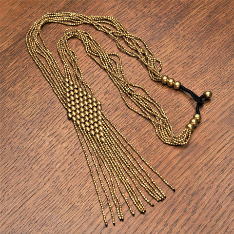 Simple Pure Brass Snake Chain Necklace