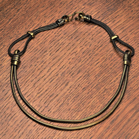 Charm Beaded Snake Chain Silver Bracelet