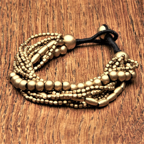 Multi Strand Snake Chain Pure Brass Bracelet
