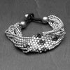 Multi Strand Silver Ball Beaded Bracelet