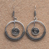 Silver Wave Spiral Hoop Earrings