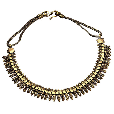 Decorative Silver Drop Chain Gypsy Necklace