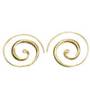 Pure Brass Ivy Spiral Hoop Earrings