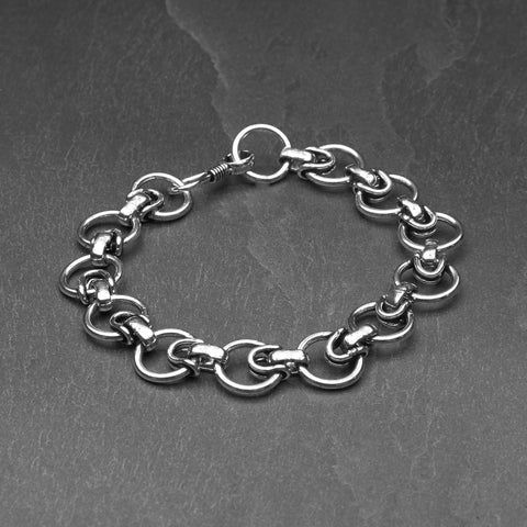 Silver Multi Strand Snake Chain Bracelet