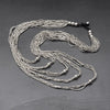 Simple Silver Multi Strand Beaded Necklace