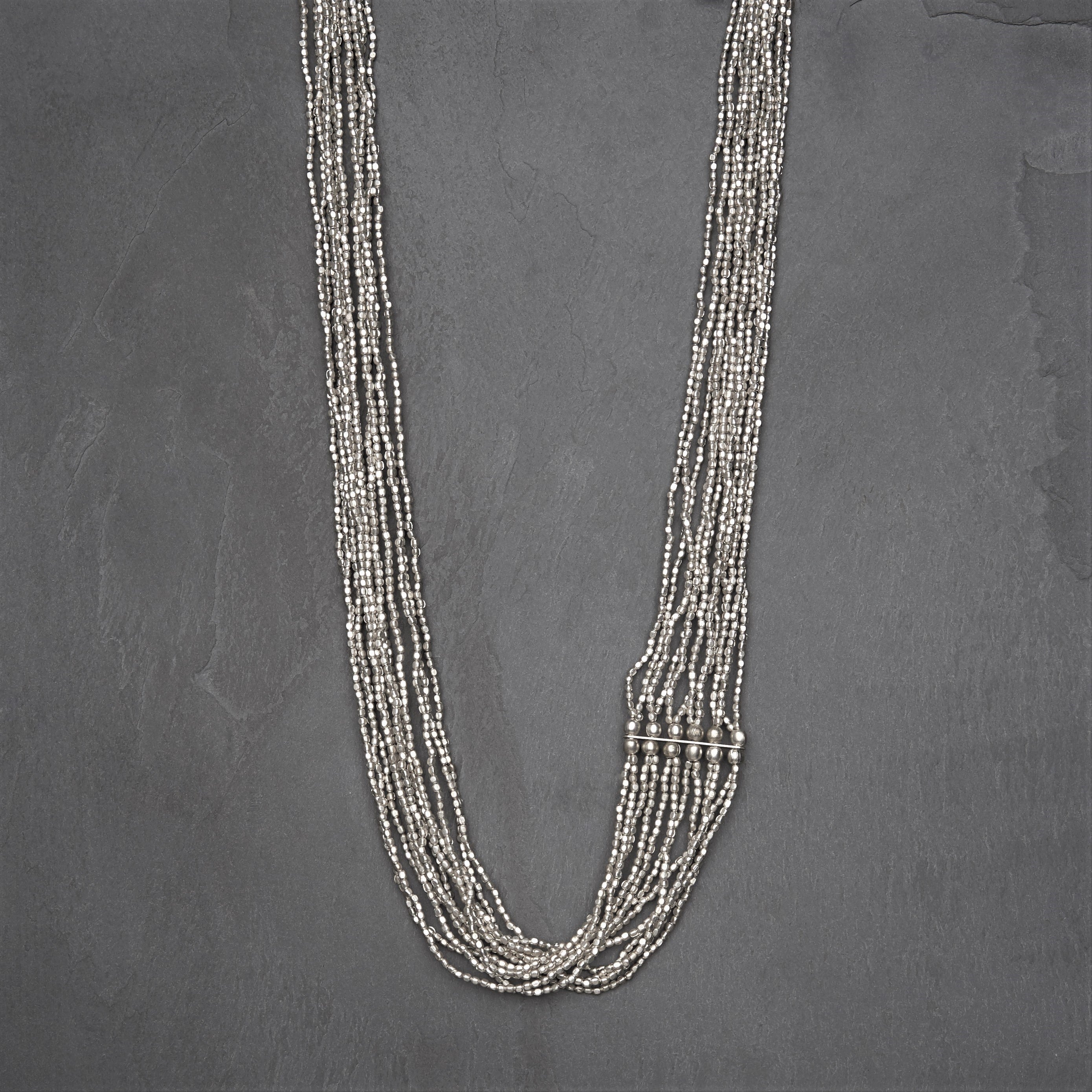 Long multi strand necklace sales